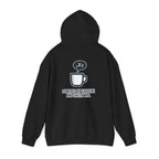 Powered by Caffeine and Sheer Will Hoodie - Funny Coffee Lover Sweatshirt | Minimalist Humor Gift - Atlas Briefly