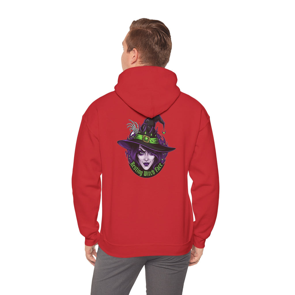 Resting Witch Face Halloween Hoodie – Funny Witch Graphic - Atlas Briefly