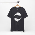 Pisces Zodiac T-shirt - Minimalist Black and White Unisex Tee