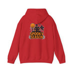 Spooky Season Halloween Hoodie - Haunted House Ghost Bat Design | Cozy Halloween Sweatshirt - Atlas Briefly