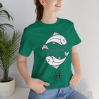 Pisces Zodiac T-shirt - Minimalist Black and White Unisex Tee