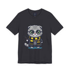 Hufflepurr Harry Potter T-Shirt - Funny Wizarding World Tee | Cute Potter Cat Gift - Atlas Briefly