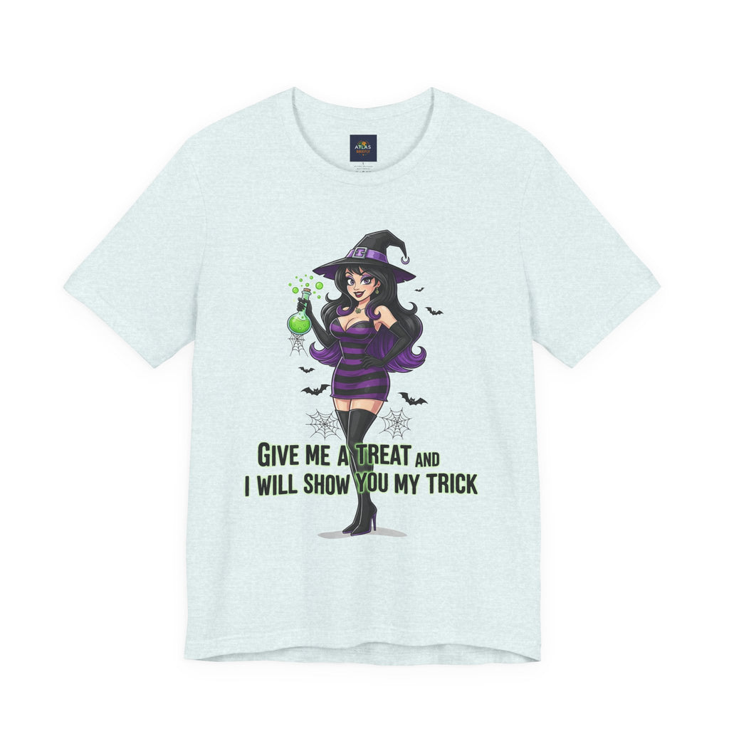 Sexy Witch Halloween T-Shirt - Flirty Witch Costume Tee | Trick or Treat Halloween Shirt - Atlas Briefly