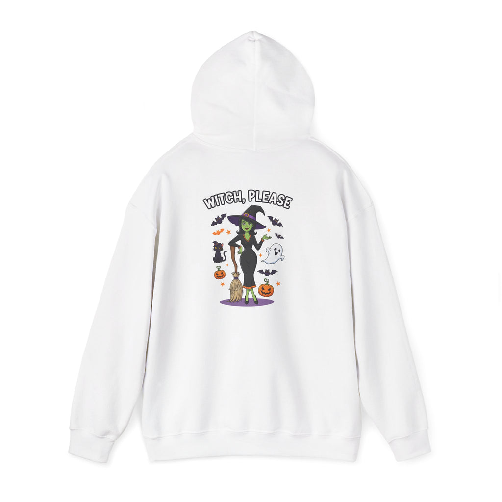 Witch Please Halloween Hoodie - Sassy Witch Sweatshirt with Pumpkin & Ghost Design | Halloween Apparel - Atlas Briefly