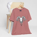 Aries Horoscope Tee - Unisex Black and White Minimal Design