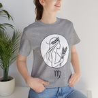 Virgo Zodiac Tee - Minimalist Black and White Unisex T-Shirt