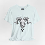 Aries Horoscope Tee - Unisex Black and White Minimal Design