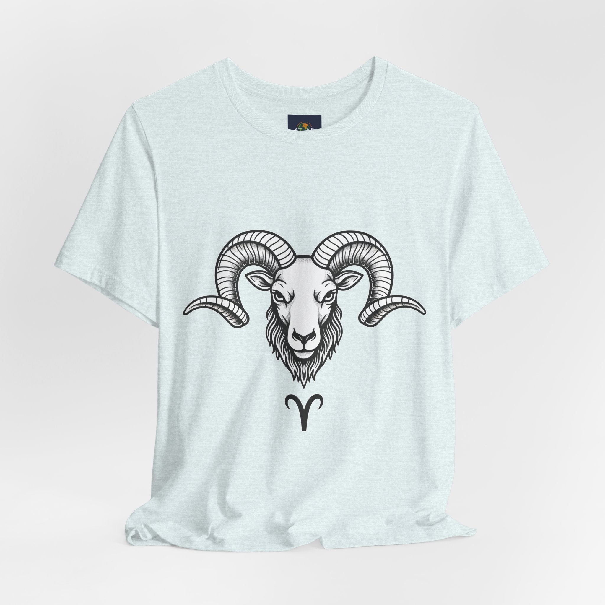Aries Horoscope Tee - Unisex Black and White Minimal Design