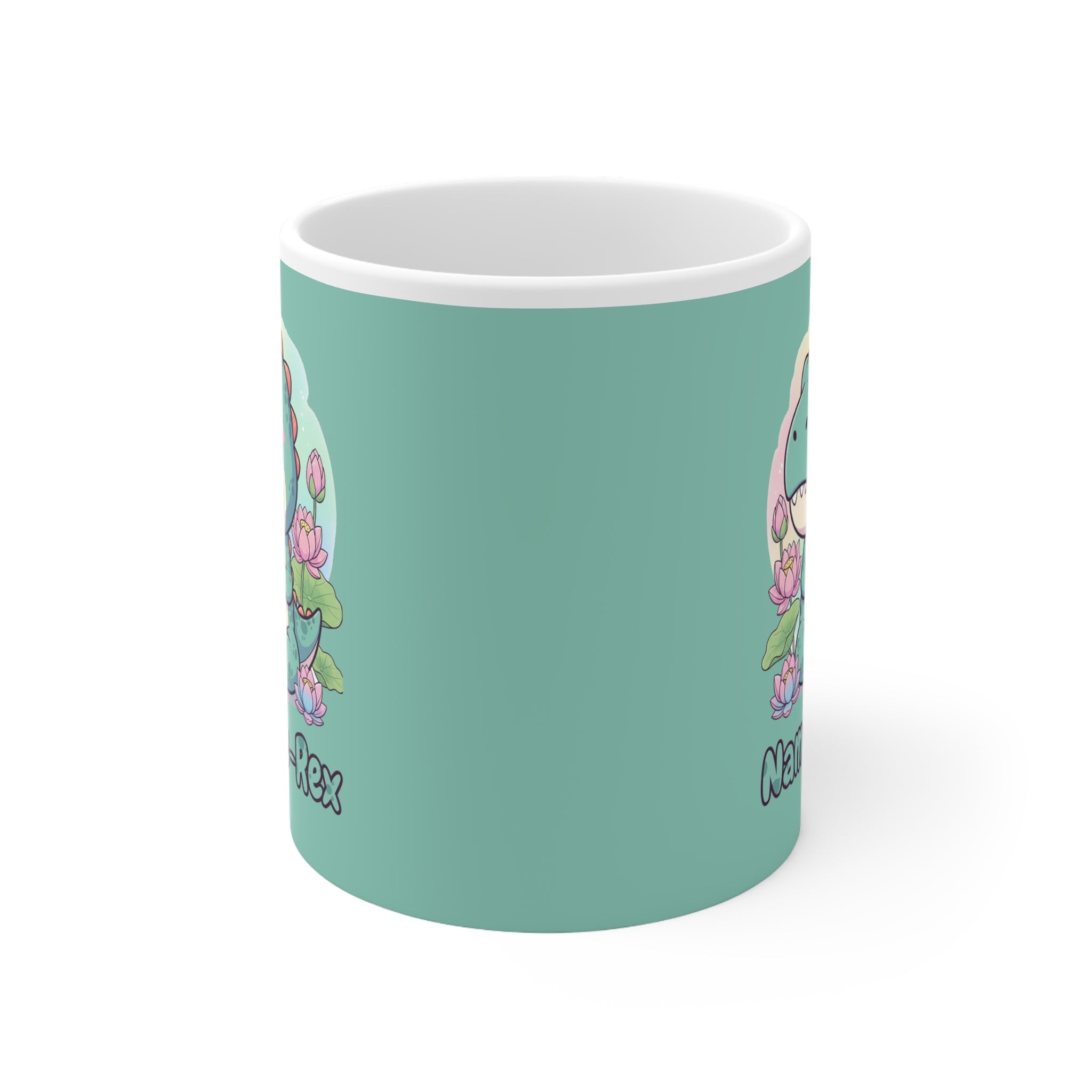 NamasTe-Rex Mug - Funny Yoga Coffee Cup for Dinosaurs | Unique Zen T-Rex Gift
