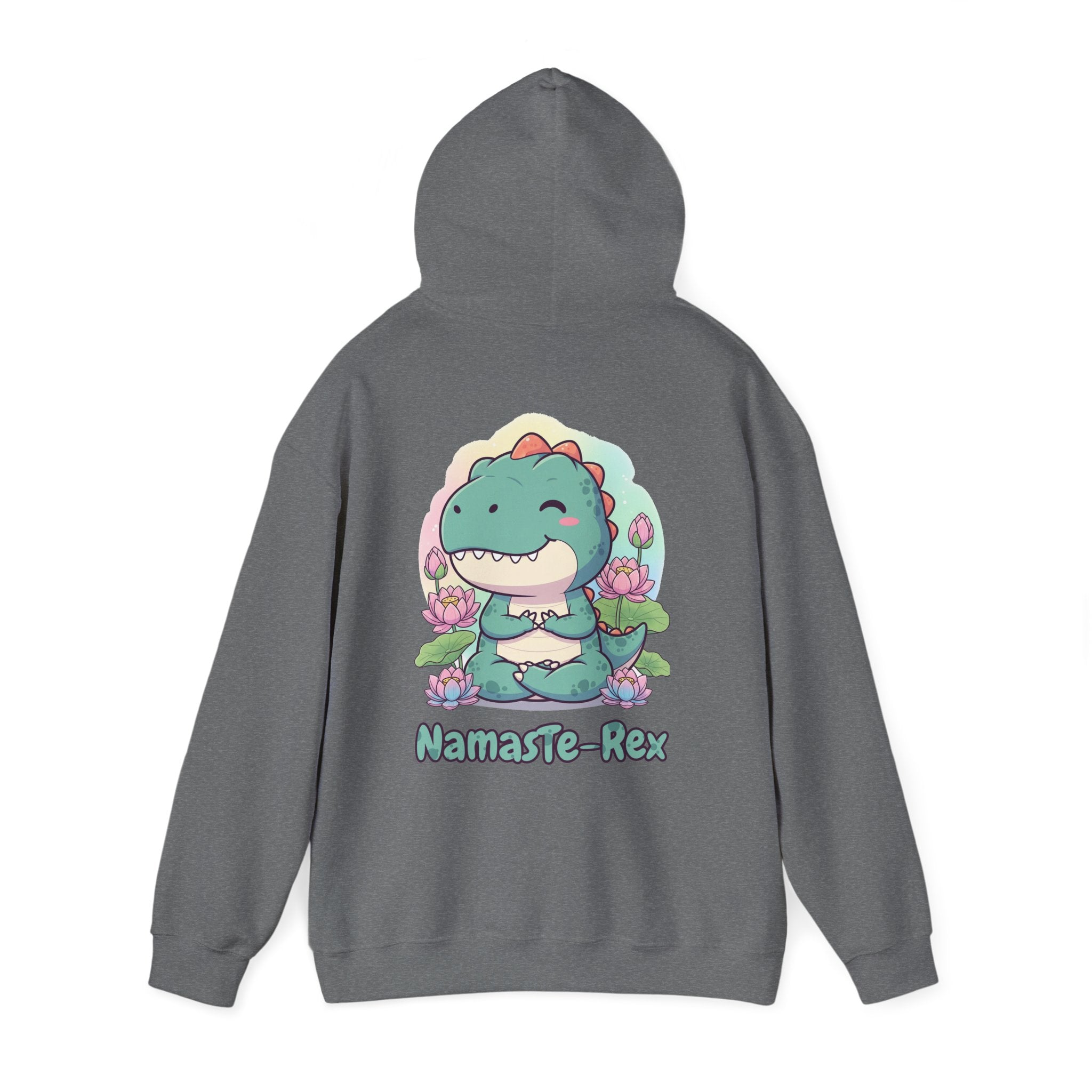 NamasTe-Rex Meditating Dinosaur Hoodie - Funny Yoga Sweatshirt | Zen T-Rex Gift - Atlas Briefly