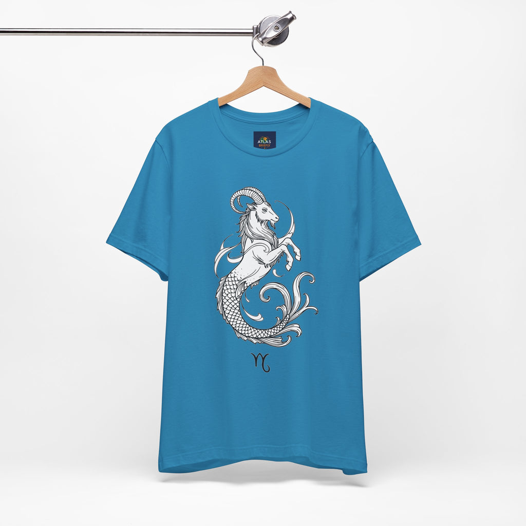 Capricorn Zodiac Tee - Unisex Minimalist Horoscope Shirt in Black and White