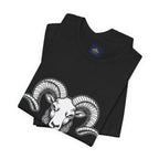 Aries Horoscope Tee - Unisex Black and White Minimal Design