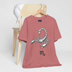Scorpio Zodiac Tee - Unisex Minimalist Black and White Design