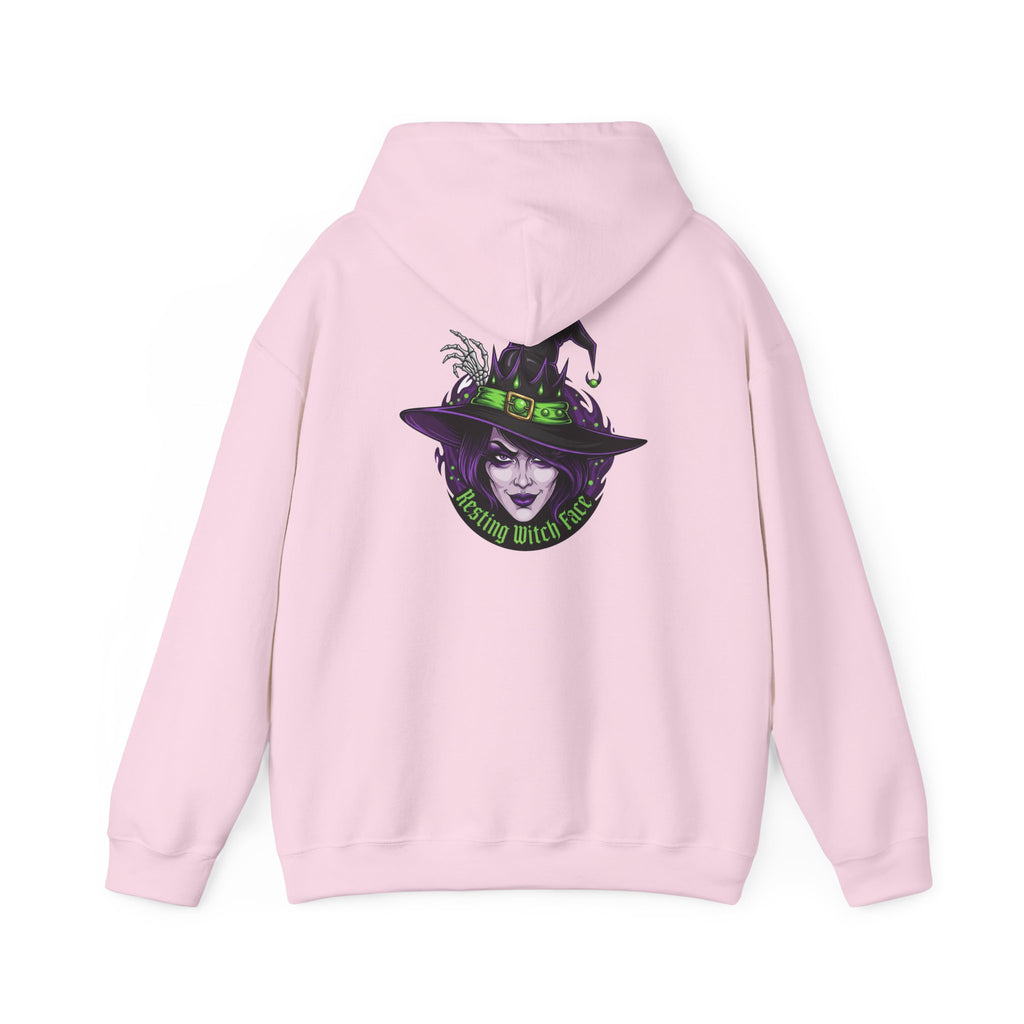 Resting Witch Face Halloween Hoodie – Funny Witch Graphic - Atlas Briefly