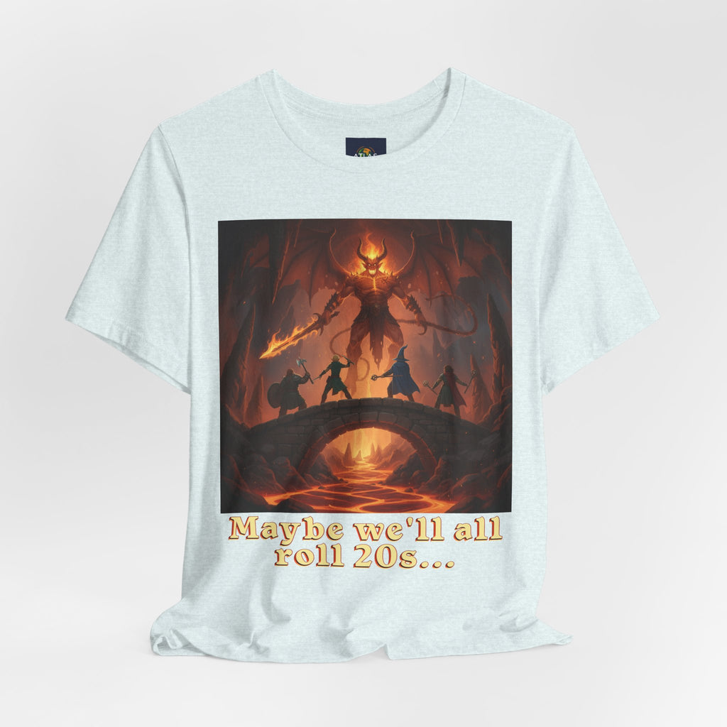 D&D Fantasy T-Shirt - Roll a Natural 20 Dungeon Master RPG Unisex Tee