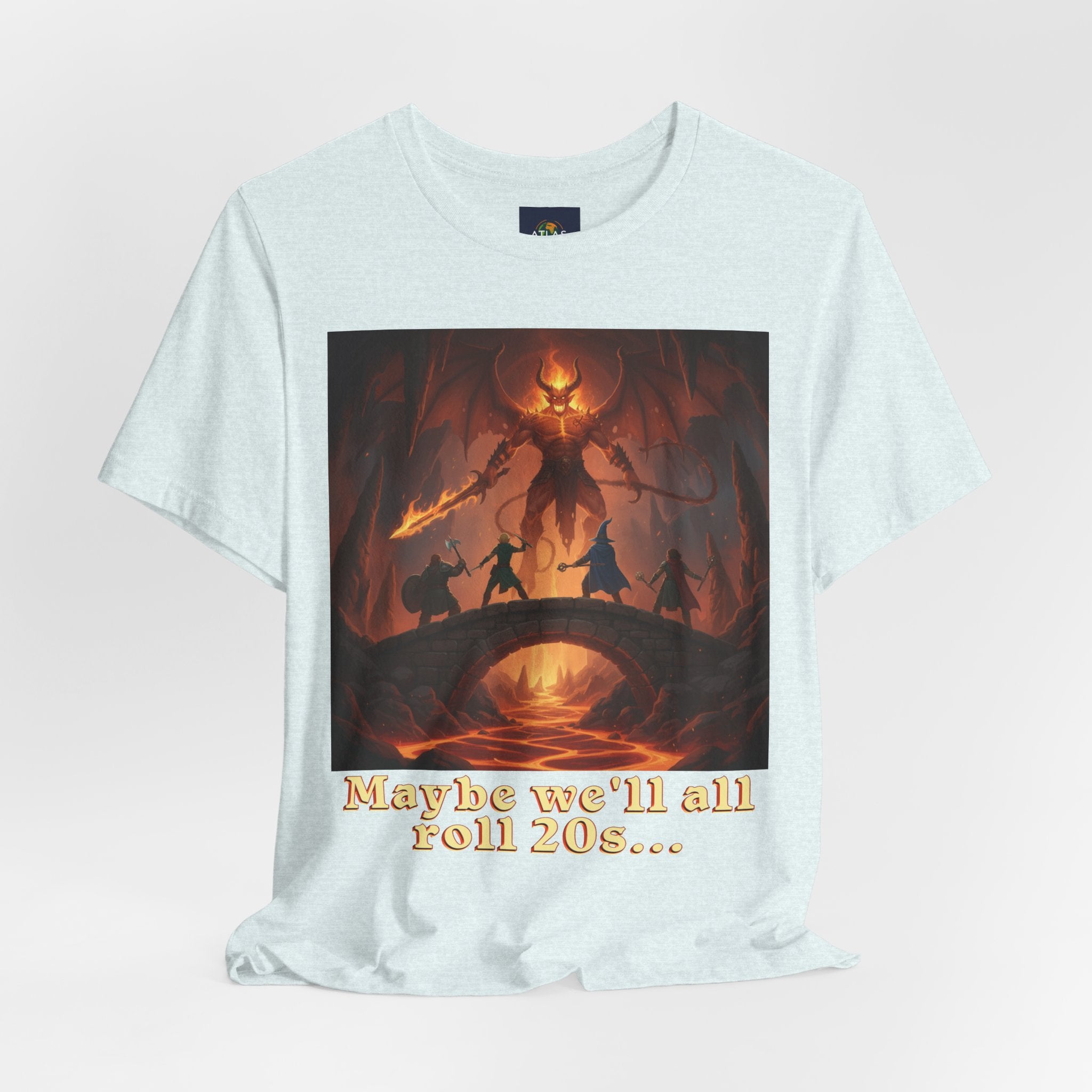 D&D Fantasy T-Shirt - Roll a Natural 20 Dungeon Master RPG Unisex Tee