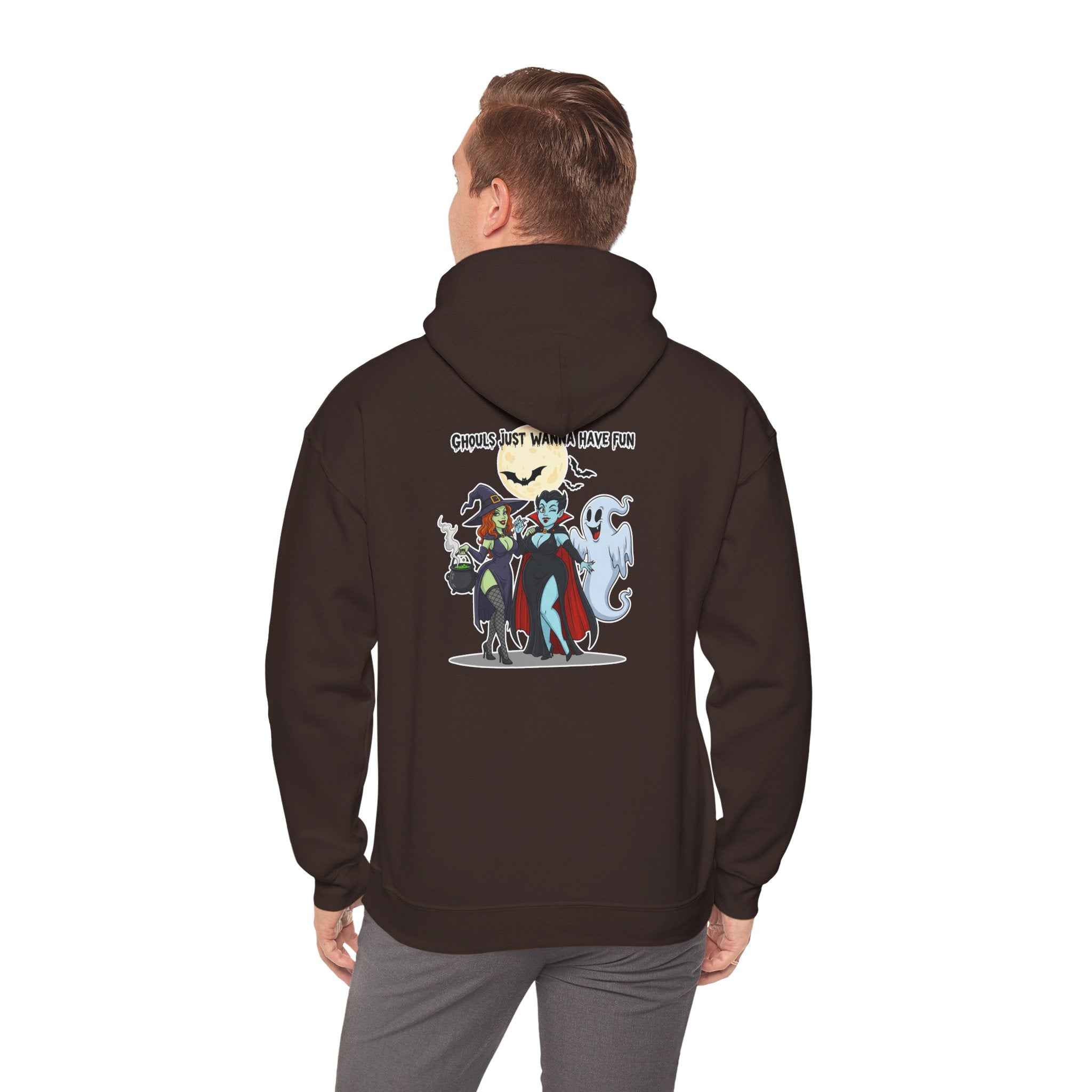 Ghouls Just Wanna Have Fun Hoodie - Spooky Witch Vampire Ghost Sweatshirt for Halloween - Atlas Briefly