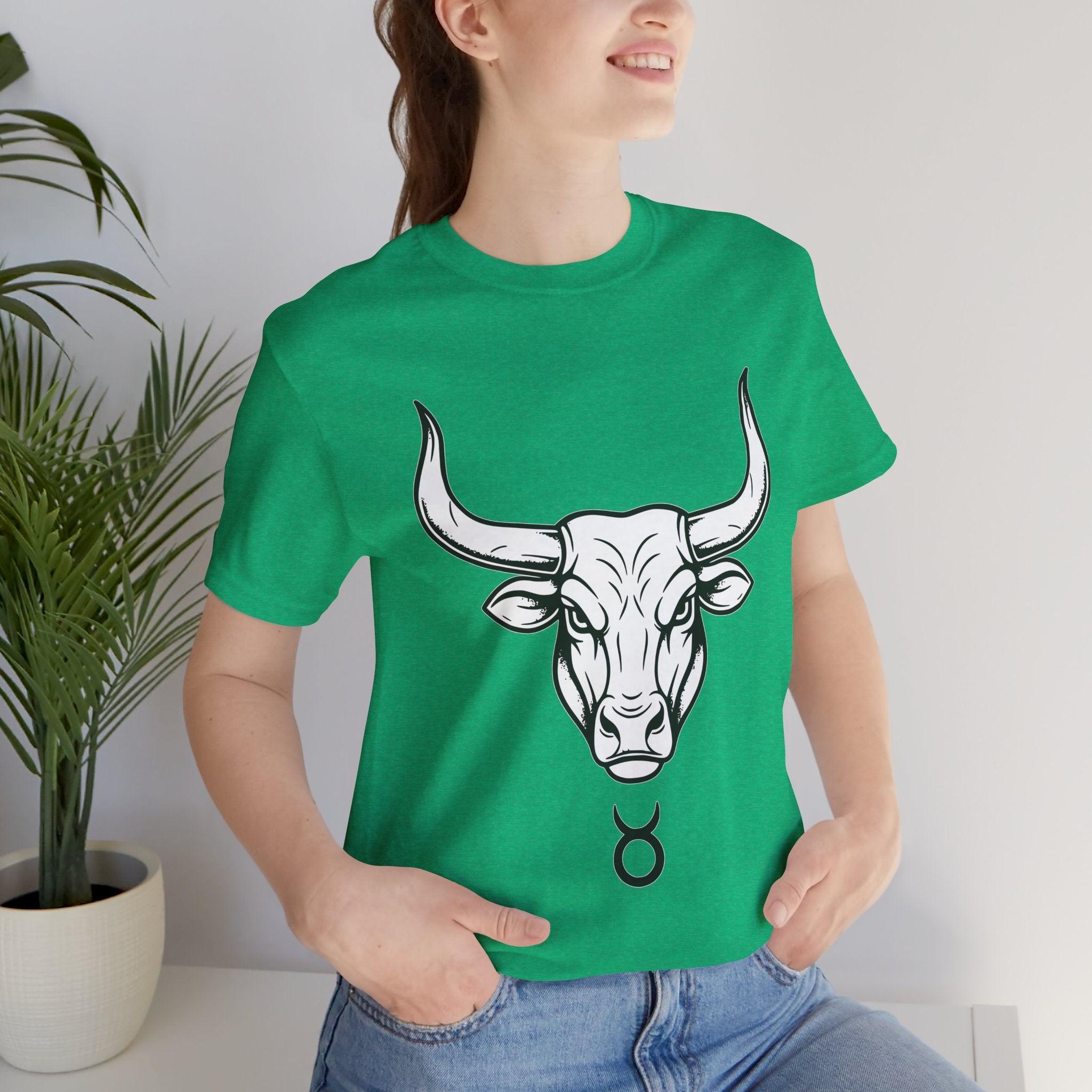 Taurus Zodiac T-Shirt - Minimalist Black and White Unisex T-Shirt