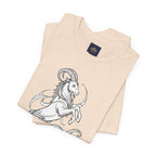 Capricorn Zodiac Tee - Unisex Minimalist Horoscope Shirt in Black and White