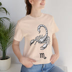 Scorpio Zodiac Tee - Unisex Minimalist Black and White Design