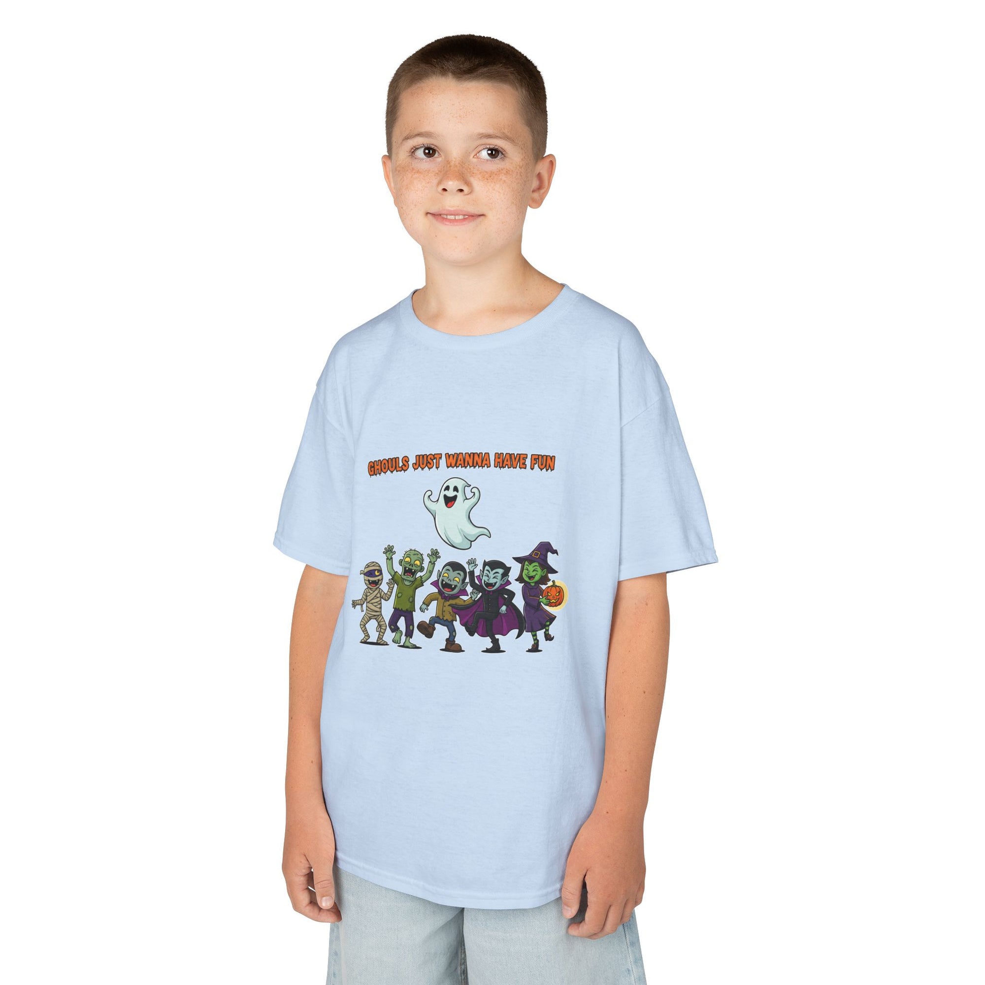 Ghouls Just Wanna Have Fun Kids Halloween T-Shirt | Funny Ghost Mummy Zombie Vampire Witch Shirt for Boys & Girls Trick or Treat Tee - Atlas Briefly