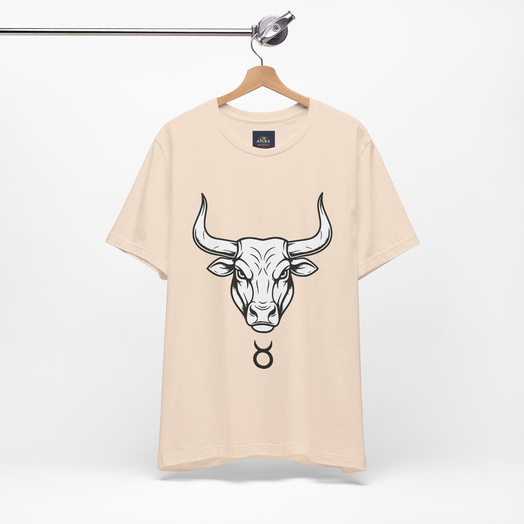Taurus Zodiac T-Shirt - Minimalist Black and White Unisex T-Shirt