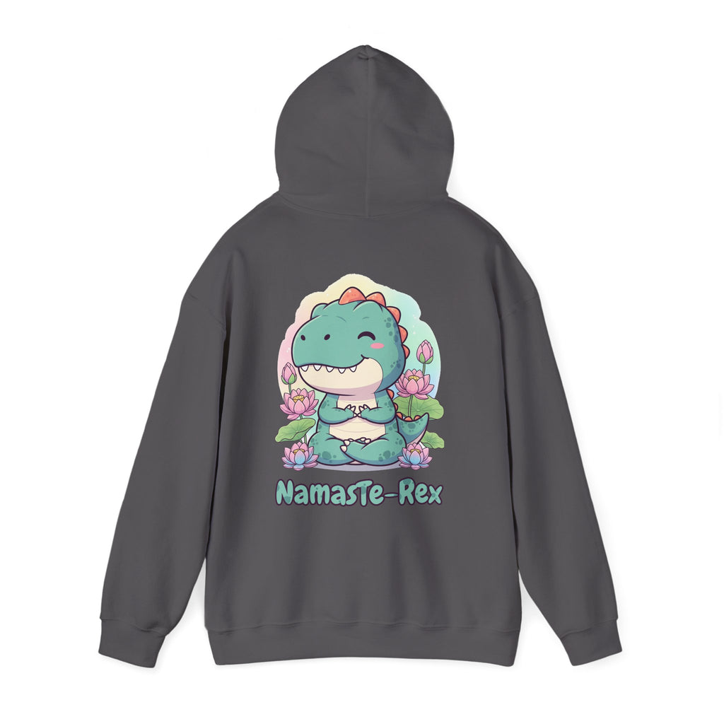 NamasTe-Rex Meditating Dinosaur Hoodie - Funny Yoga Sweatshirt | Zen T-Rex Gift - Atlas Briefly