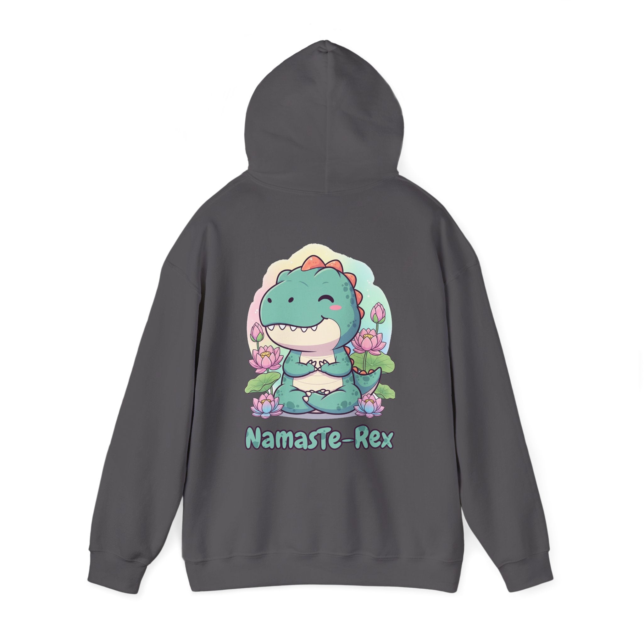 NamasTe-Rex Meditating Dinosaur Hoodie - Funny Yoga Sweatshirt | Zen T-Rex Gift - Atlas Briefly
