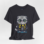 Hufflepurr Harry Potter T-Shirt - Funny Wizarding World Tee | Cute Potter Cat Gift - Atlas Briefly