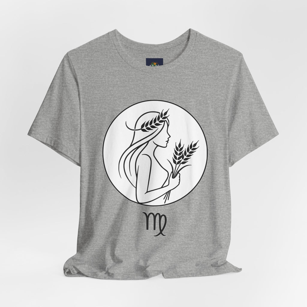Virgo Zodiac Tee - Minimalist Black and White Unisex T-Shirt