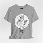 Virgo Zodiac Tee - Minimalist Black and White Unisex T-Shirt