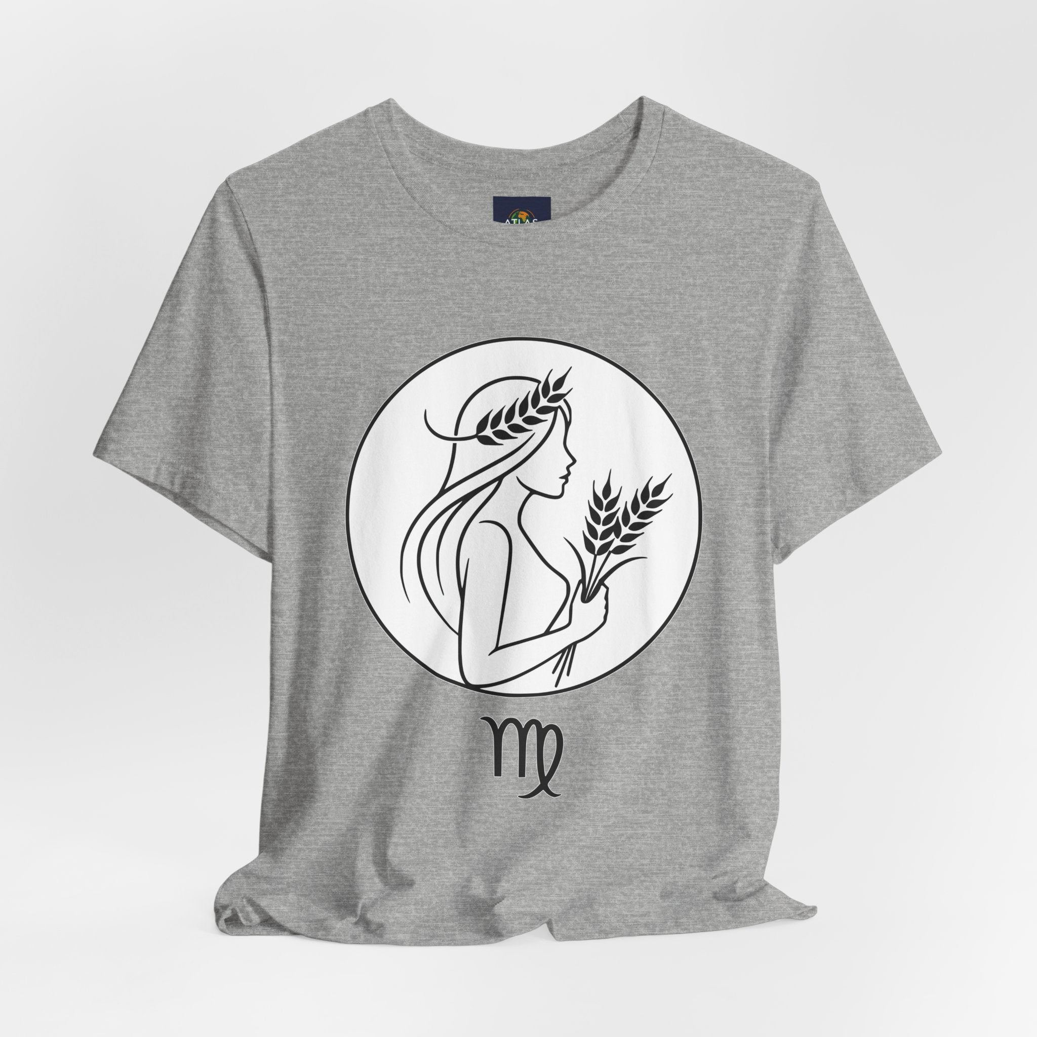 Virgo Zodiac Tee - Minimalist Black and White Unisex T-Shirt