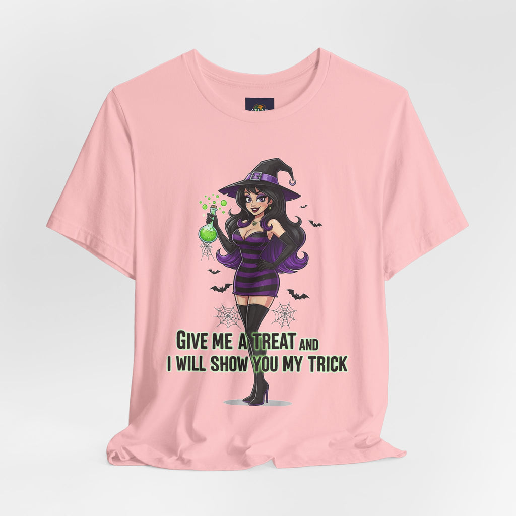 Sexy Witch Halloween T-Shirt - Flirty Witch Costume Tee | Trick or Treat Halloween Shirt - Atlas Briefly
