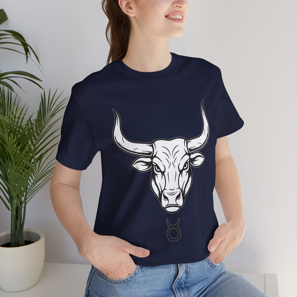 Taurus Zodiac T-Shirt - Minimalist Black and White Unisex T-Shirt