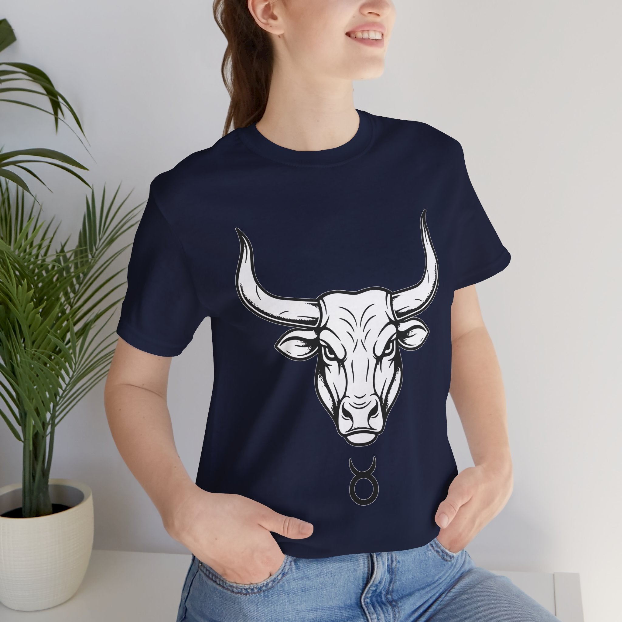 Taurus Zodiac T-Shirt - Minimalist Black and White Unisex T-Shirt
