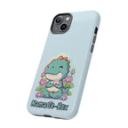 NamasTe-Rex Meditating Dinosaur Phone Case - Funny Yoga T-Rex Mobile Cover | Zen Tech Gift - Atlas Briefly