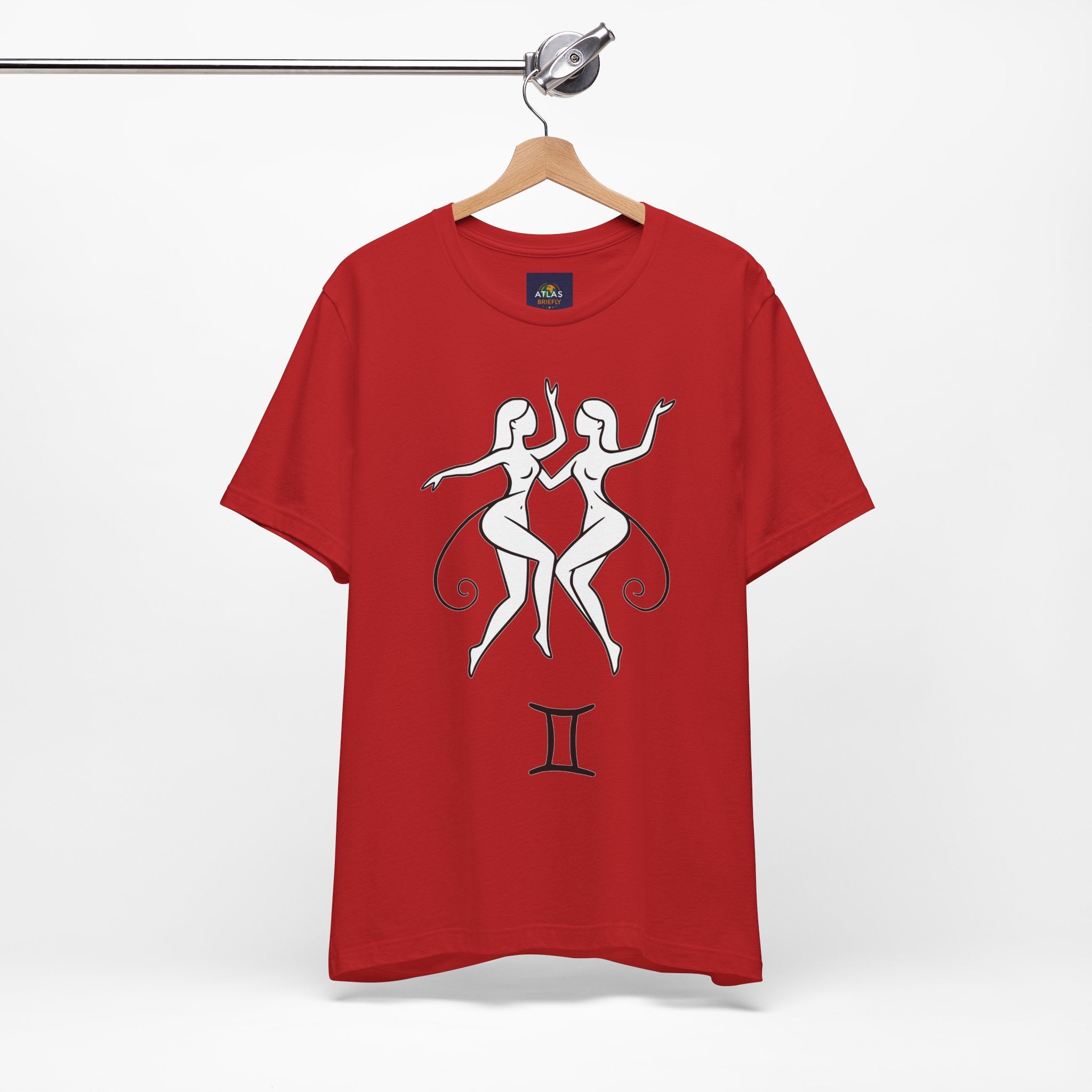 Gemini Zodiac Tee - Minimalistic Black and White Unisex Design