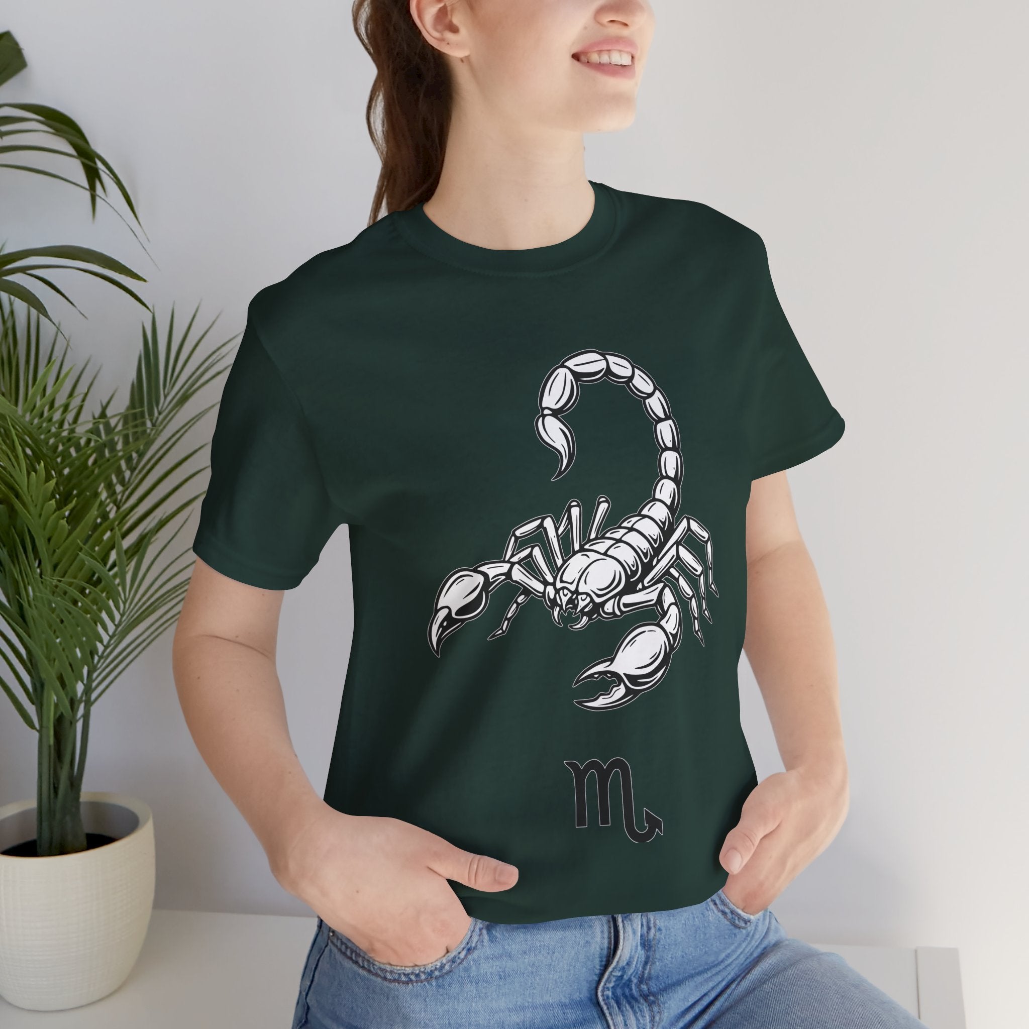 Scorpio Zodiac Tee - Unisex Minimalist Black and White Design