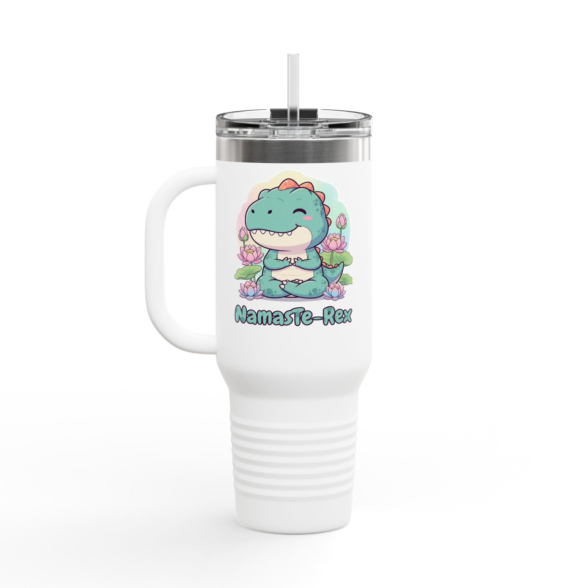 NamasTe-Rex Meditating Dinosaur Insulated Travel Mug | 40oz - Atlas Briefly