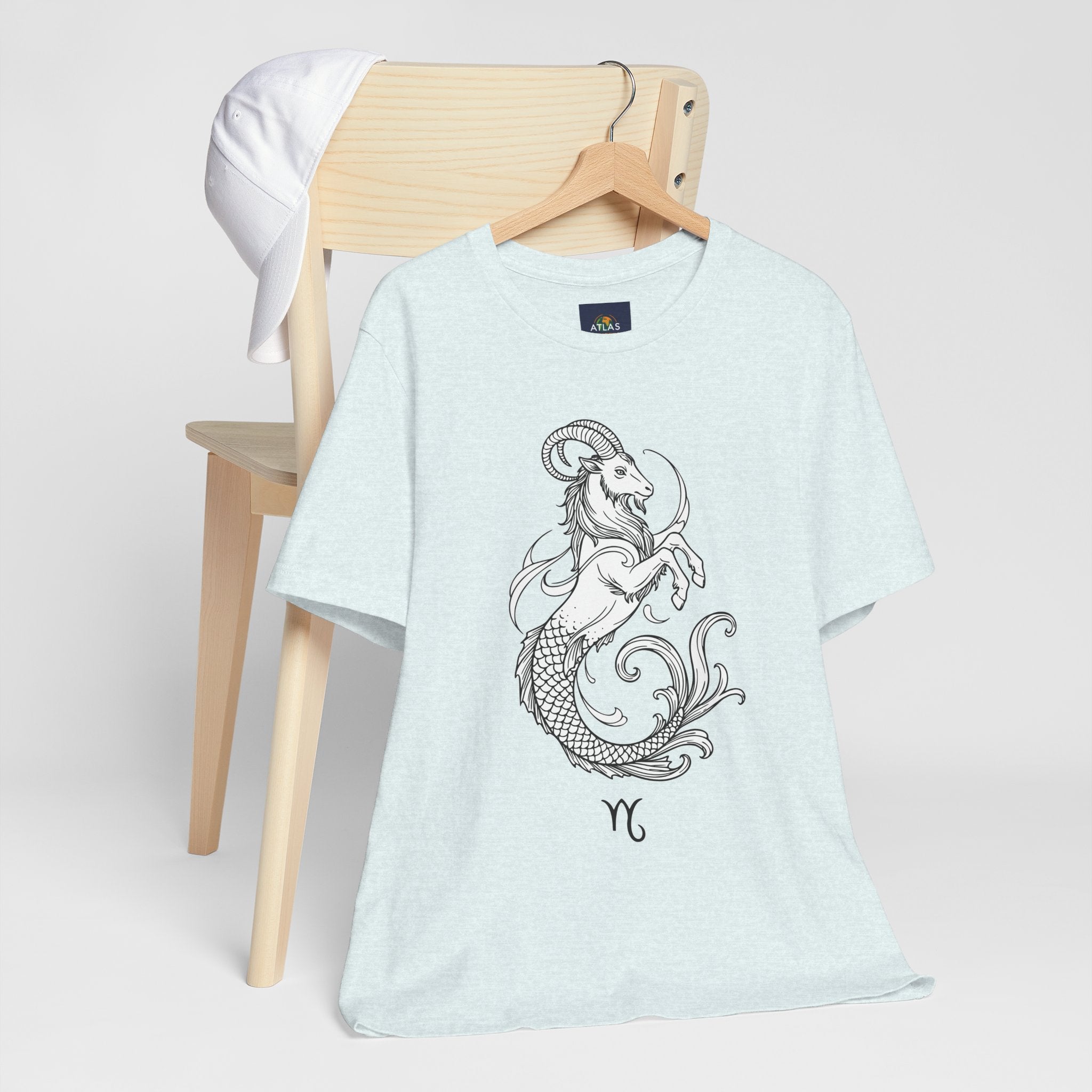 Capricorn Zodiac Tee - Unisex Minimalist Horoscope Shirt in Black and White