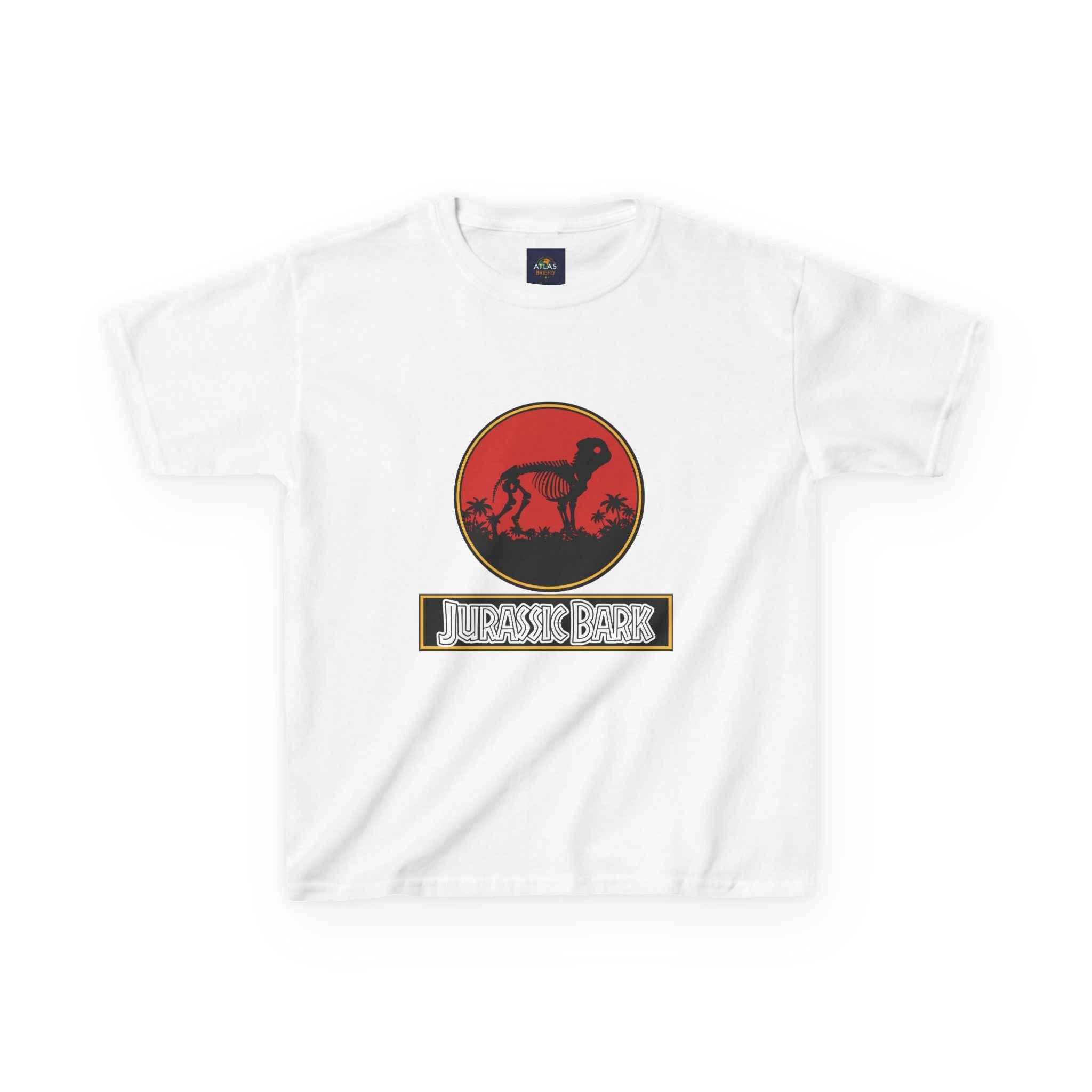 Kids Pug Jurassic Bark T-Shirt - Fun Dog & Dinosaur Tee for Kids with Worldwide Shipping - Atlas Briefly