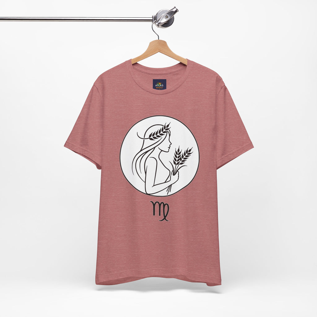 Virgo Zodiac Tee - Minimalist Black and White Unisex T-Shirt