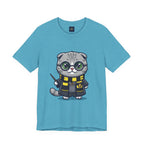 Hufflepurr Harry Potter T-Shirt - Funny Wizarding World Tee | Cute Potter Cat Gift - Atlas Briefly