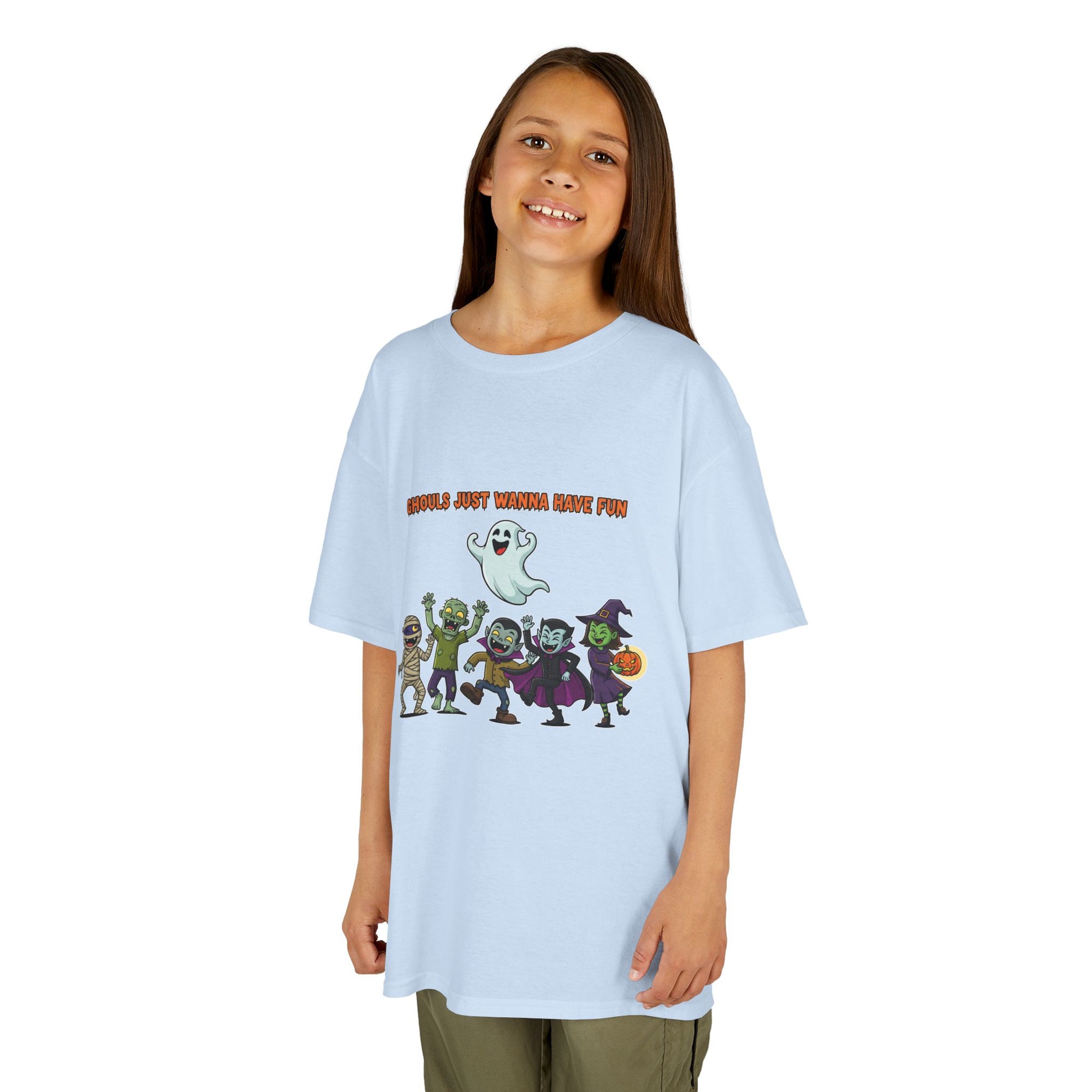 Ghouls Just Wanna Have Fun Kids Halloween T-Shirt | Funny Ghost Mummy Zombie Vampire Witch Shirt for Boys & Girls Trick or Treat Tee - Atlas Briefly