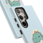 NamasTe-Rex Meditating Dinosaur Phone Case - Funny Yoga T-Rex Mobile Cover | Zen Tech Gift - Atlas Briefly