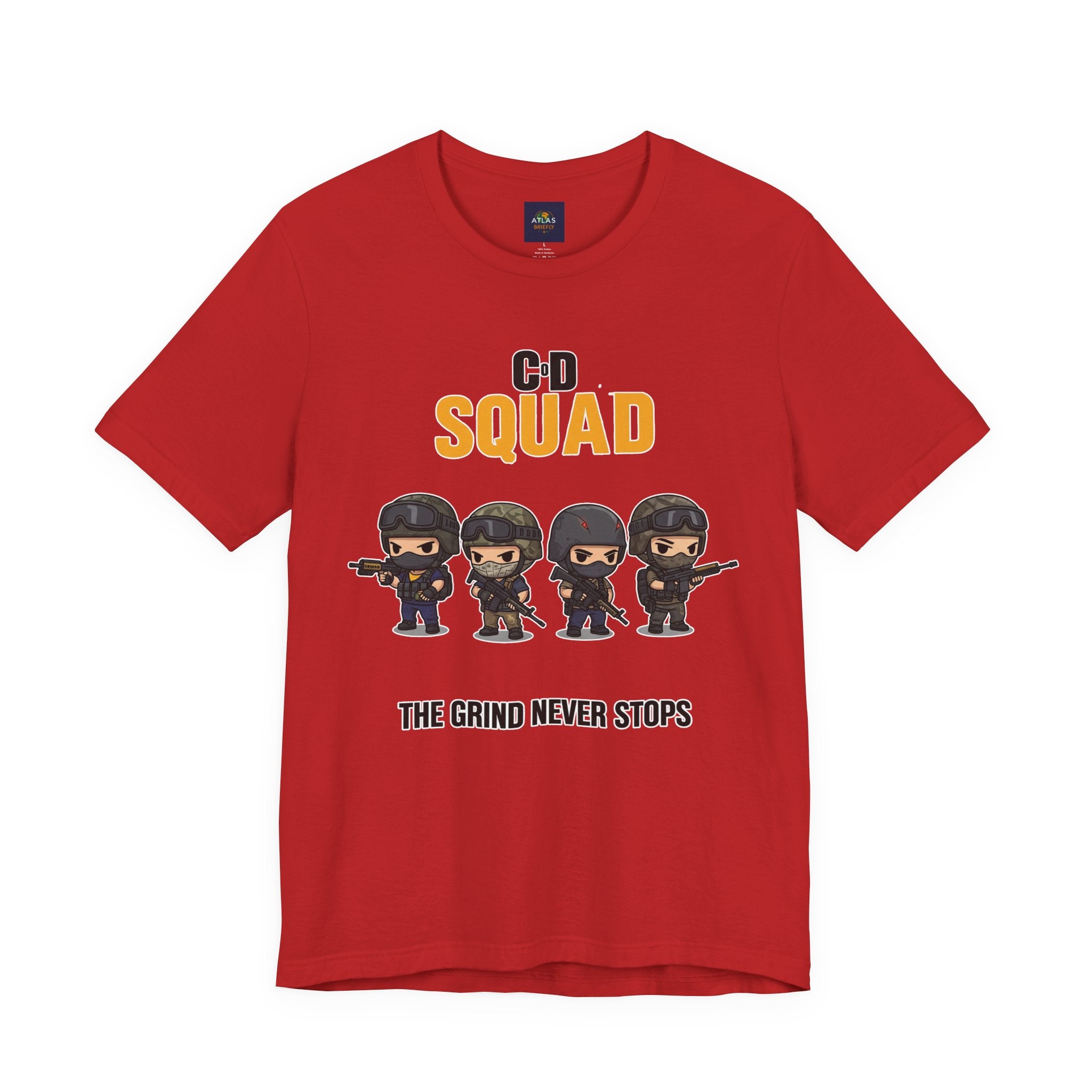 CoD Squad Tee for Gamers: The Grind Never Stops - Atlas Briefly