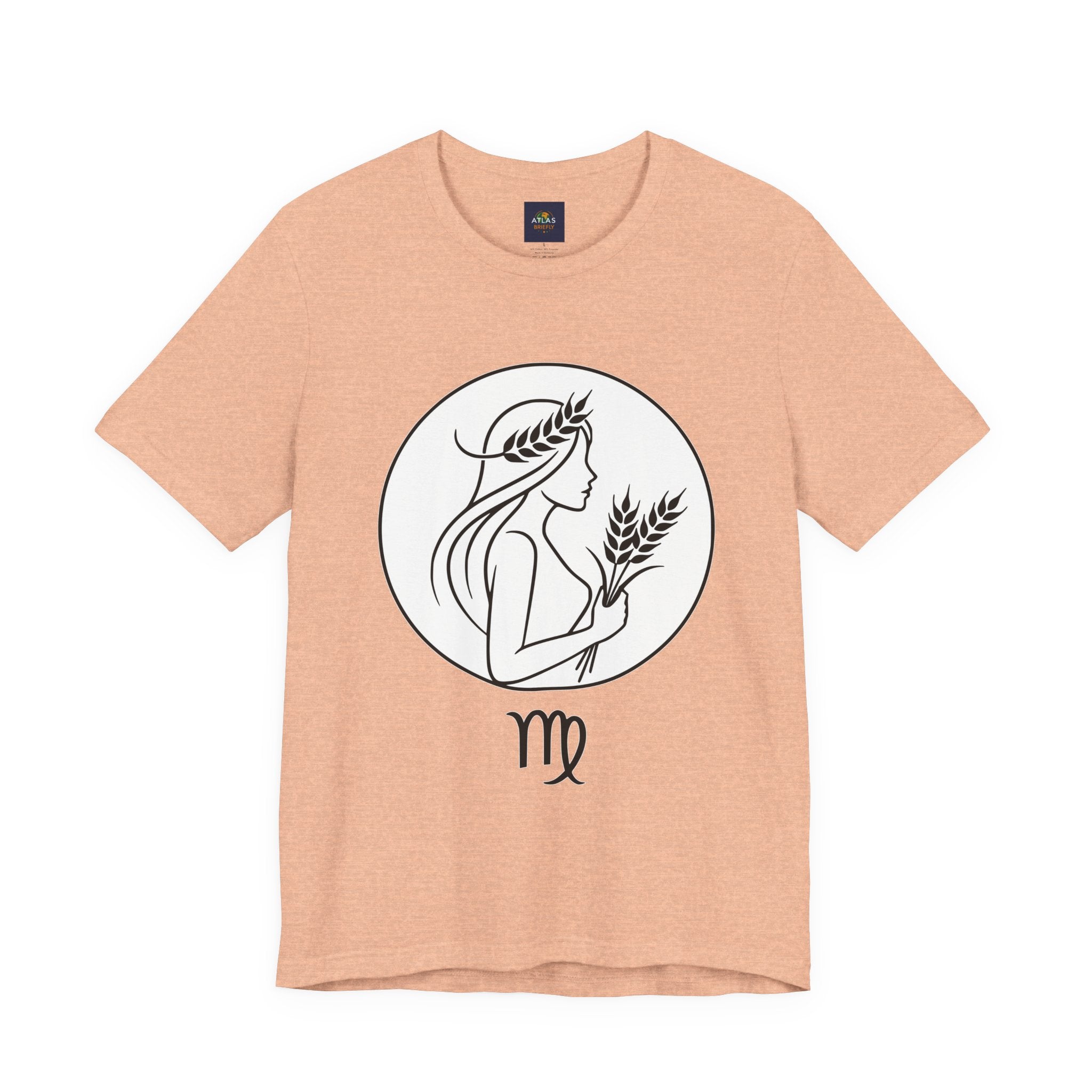 Virgo Zodiac Tee - Minimalist Black and White Unisex T-Shirt
