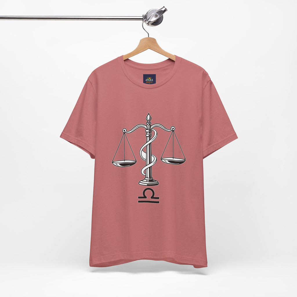 Libra Zodiac Tee - Stylish Unisex Minimalist Black and White Design