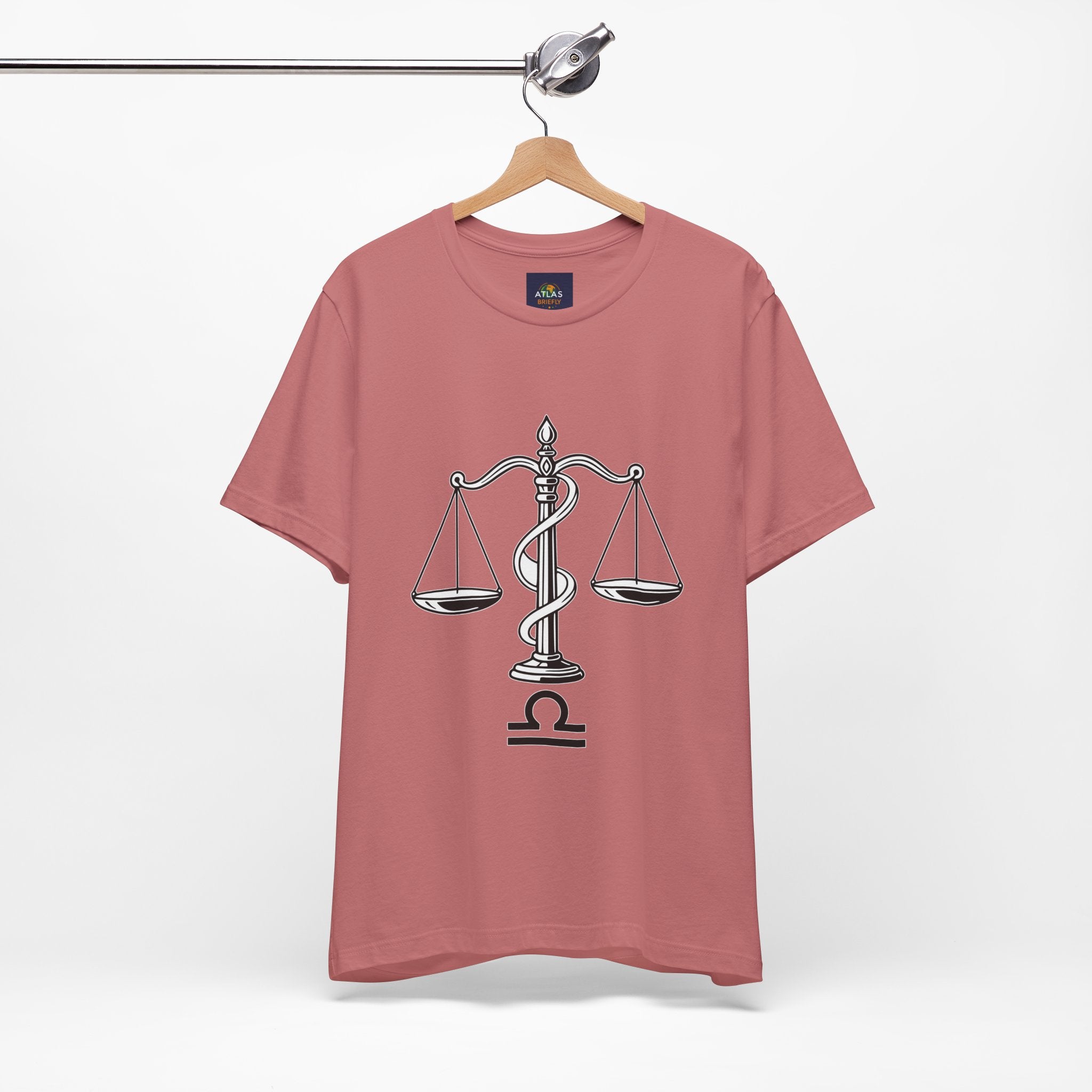 Libra Zodiac Tee - Stylish Unisex Minimalist Black and White Design