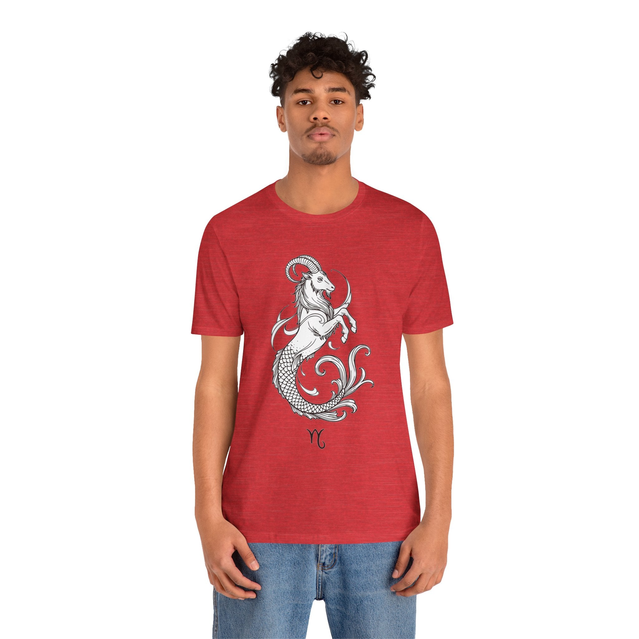 Capricorn Zodiac Tee - Unisex Minimalist Horoscope Shirt in Black and White